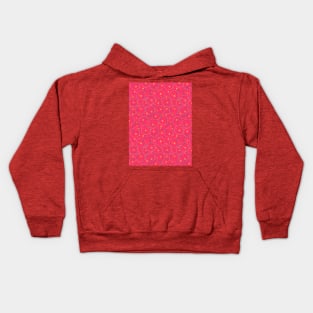 Circles Dark Pink pattern Kids Hoodie